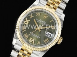 로렉스 데이저스트 36mm 옐로우골드 그린 다이얼 | Datejust 36 SS_YG 904L Steel JDF 1_1 Best Edition Green Dial Diamonds 6_9 Markers on SS_YG Bracelet VR3235_files