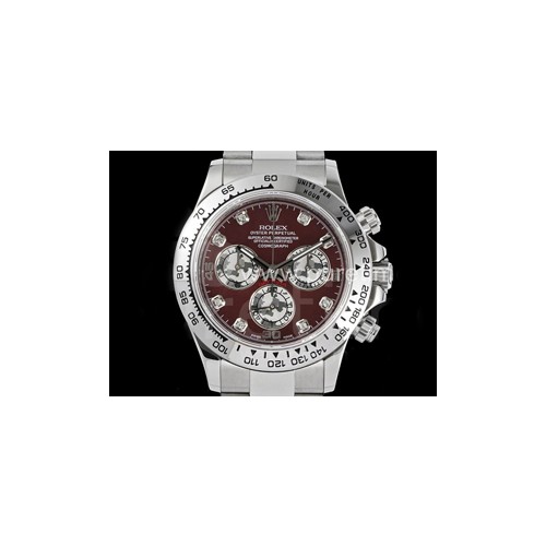 로렉스 데이토나 크로노 브라운 다이얼 | Daytona SS JHF Best Edition Brown Diamonds Dial on SS Bracelet A4130