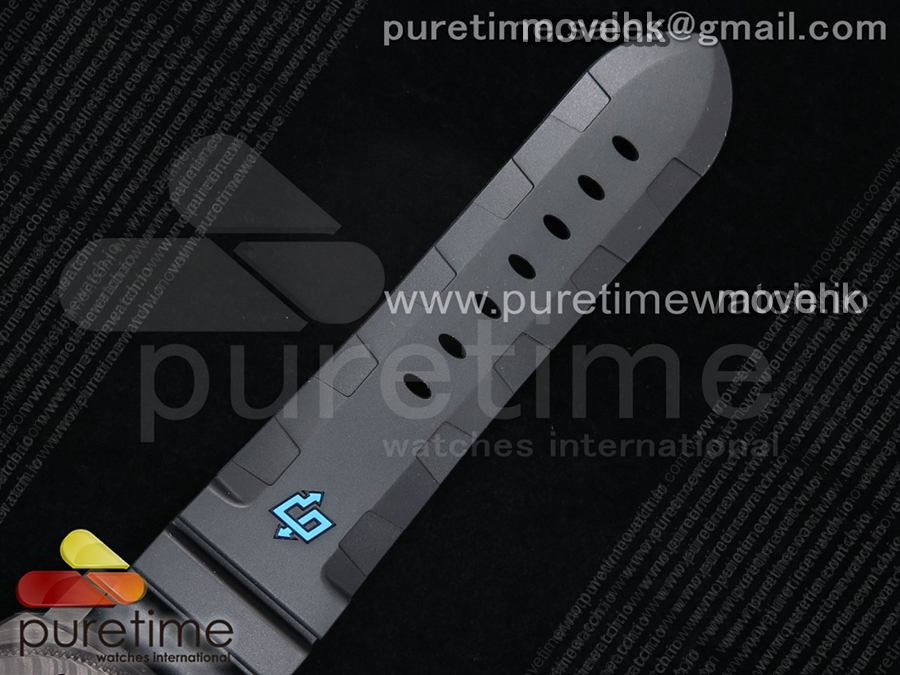 파네라임 팸1616 카보테크 47mm 블랙 다이얼 | PAM1616 Carbotech 47mm VSF Best Edition Black Dial Blue Markers on Rubber Strap P.9010 Clone 상세이미지 20