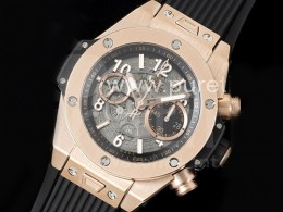 휴블럿 빅뱅 유니코 로즈골드 스켈레톤 다이얼 | Hublot Big Bang Unico RG ZF 1:1 Best Edition Skeleton Dial on Black Rubber Strap A1280