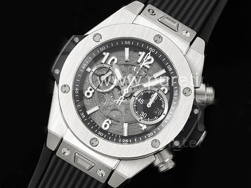 휴블럿 빅뱅 유니코 티타늄 스켈레톤 다이얼 | Hublot Big Bang Unico Titanium ZF 1:1 Best Edition Skeleton Dial on Black Rubber Strap A1280