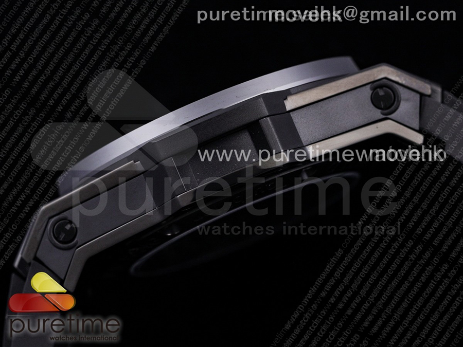 휴블럿 빅뱅 투어빌론 킹 45mm PVD 블랙 스켈레톤 다이얼 | Big Bang Tourbillon King 45mm PVD MJF Best Edition Skeleton Dial on Black Rubber Strap