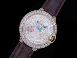 까르띠에 발롱블루 42mm 로즈골드 다이아몬드 다이얼, 홍콩명품남자시계, CARTIER