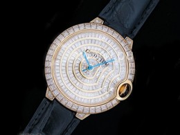 까르띠에 발롱블루 42mm 옐로우골드 다이아몬드 다이얼, 홍콩명품남자시계, CARTIER