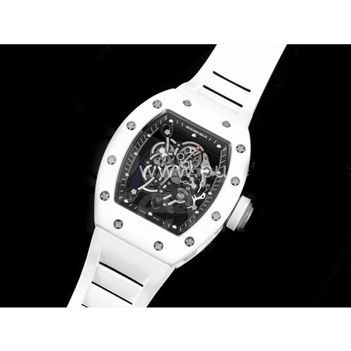 [RICHARD MILLE] 리차드밀레 RM055 화이트  세라믹 베젤 스켈레톤 다이얼, 홍콩명품시계 무브타임, 남자명품시계,워치,손목시계