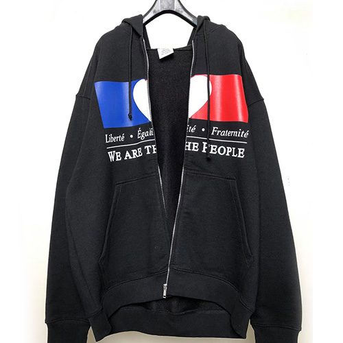 [VETEMENTS] 베트멍 22SS 애심 하트 자수 오버핏 블랙 후드자켓 MM407, VT, 홍콩명품,무브타임,남자명품의류,2022신상