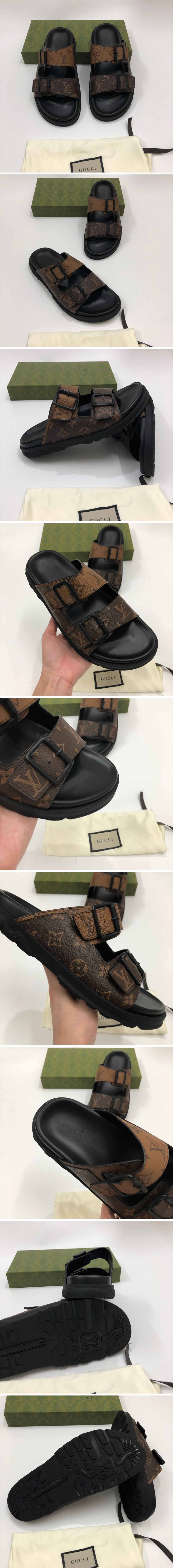 [Louis Vuitton] 루이비통 모노그램 남자 22ss 플랫 뮬 슬리퍼 SE421, PMD, 홍콩명품신발,남자,무브타임,구매대행