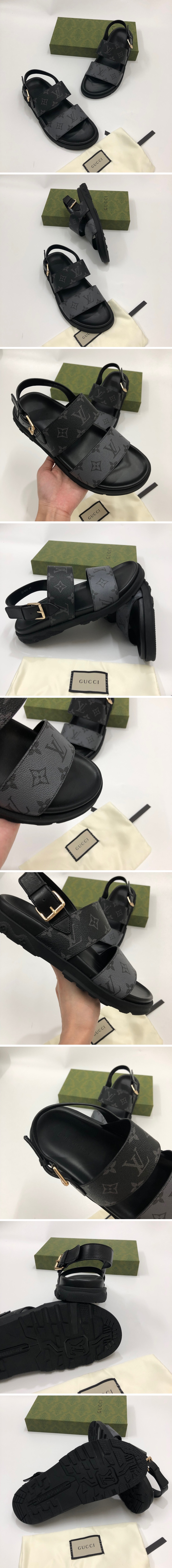 [Louis Vuitton] 루이비통 모노그램 남자 22ss 플랫 샌들 SE427, PMD, 홍콩명품신발,남자,무브타임,구매대행