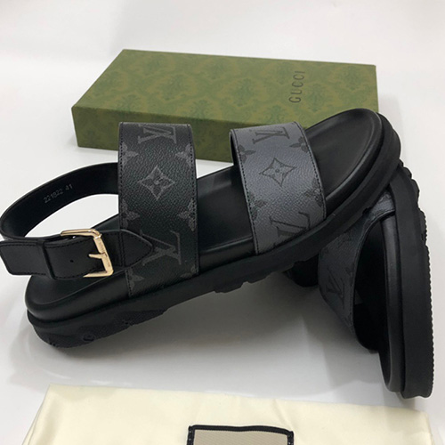 [Louis Vuitton] 루이비통 모노그램 남자 22ss 플랫 샌들 SE427, PMD, 홍콩명품신발,남자,무브타임,구매대행