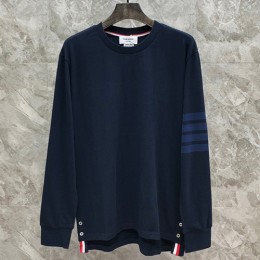 [THOM BROWNE] 톰브라운 22SS 남성 라운드넥 사선완장 긴팔티 MM463, TB1, 홍콩명품,무브타임사이트,2022신상,명품의류