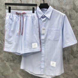 [THOM BROWNE] 톰브라운 22SS 남성 반팔남방셔츠+반바지 세트 MM471, TB1, 홍콩명품,무브타임사이트,2022신상,명품의류