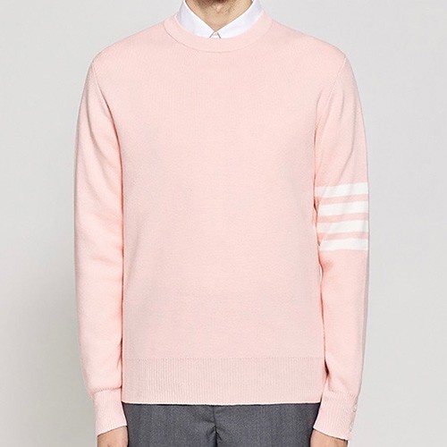 [THOM BROWNE] 톰브라운 22SS 남성 라운드넥 사선완장 스웨터 MM484 RED, 홍콩명품,무브타임사이트,2022신상,명품의류