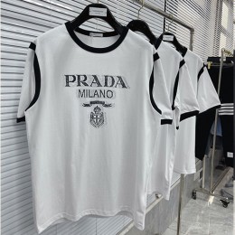 [PRADA] 프라다 밀라노 22SS 남성 여성 라운드넥 반팔티 MM499, RED, 홍콩명품,무브타임사이트,2022신상,명품의류