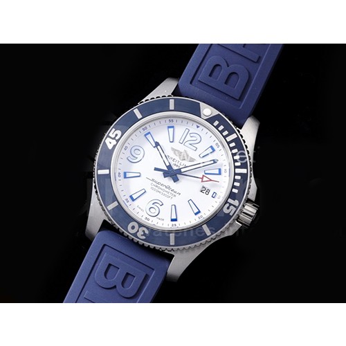 [BREITLING] 브라이틀링 슈퍼오션 오토매틱 44mm 화이트 다이얼, 홍콩명품시계,남자워치,손목시계,라버스트랩