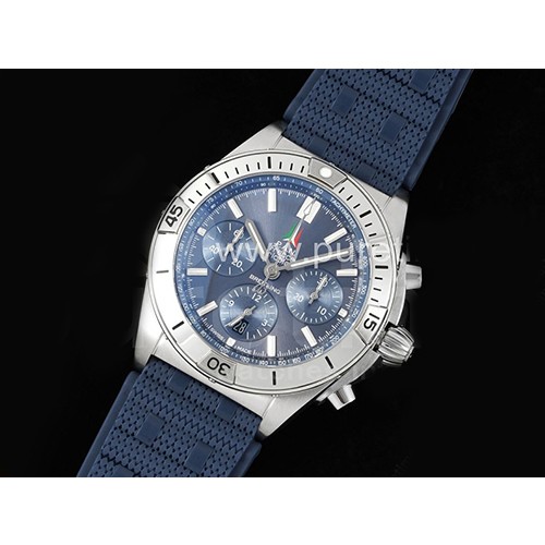 [BREITLING] 브라이틀링 크로노맷 B01 42mm 블루 다이얼, 홍콩명품시계,남자워치,손목시계,고무밴드,스트랩