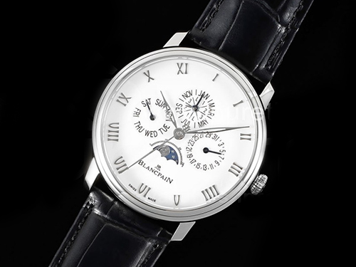 [BLANCPAIN] 블랑팡 빌레레 데이데이트 문페이즈 화이트 다이얼, 홍콩명품시계,워치,남자명품시계,가죽스트랩