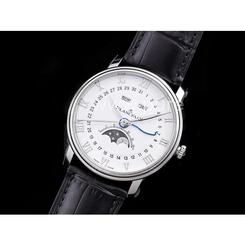 [BLANCPAIN] 블랑팡 빌레레 데이데이트 문페이즈 화이트 다이얼, 홍콩명품시계,워치,남자명품시계,가죽스트랩