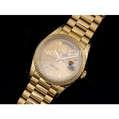 [홍콩명품시계.ROLEX] 로렉스 데이데이트 36mm 옐로우골드 128238 스틱 마크 골드 다이얼, 롤렉스,남자명품시계,메탈시계,무브타임쇼핑몰