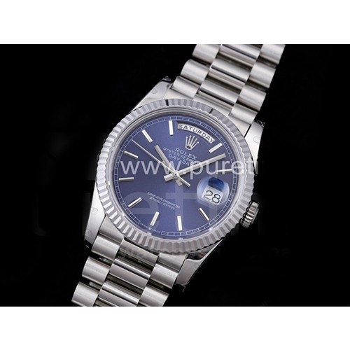 [홍콩명품시계.ROLEX] 로렉스 데이데이트 36mm 로즈골드 128239 904L 스틸 스틱 마크 블루 다이얼, 롤렉스,남자명품시계,메탈시계,무브타임쇼핑몰