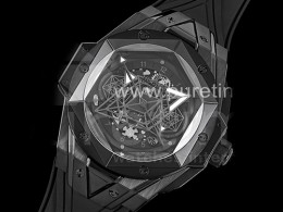 [홍콩명품시계,HUBLOT] 휴블럿 위블로 빅뱅 상블러우II 크로노 PVD 블랙 다이얼, 명품레플리카,무브타임,남자명품시계,워치,중년남자,SA,명품시계,고무밴드스트랩