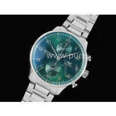 [홍콩명품시계.IWC] 아이더블유씨 포르투기스 크로노 IW3716 그린 다이얼, 무브타임,남자명품시계,워치,중년남자,SA,명품시계,메탈시계
