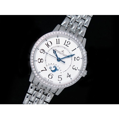 [홍콩명품시계.JAEGER-LECOULTRE] 예거르꿀뜨르 Rendez-Vous 나이트 데이 다이아몬드 베젤 화이트 다이얼, 무브타임,남자명품시계,워치,중년남자,SA,명품시계