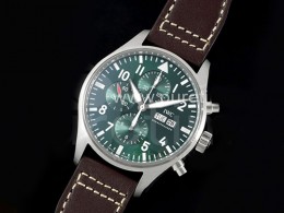 [홍콩명품시계.IWC] 아이더블유씨 파일럿 크로노 데이데이트 그린 다이얼, 무브타임,남자명품시계,워치,중년남자,SA,명품시계