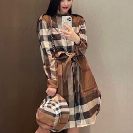 [홍콩명품.BURBERRY] 버버리 22SS 연예인코디 여자 가을 체크 원피스 WM858, DM, 명품의류,무브타임사이트,인터넷명품쇼핑몰,여자명품