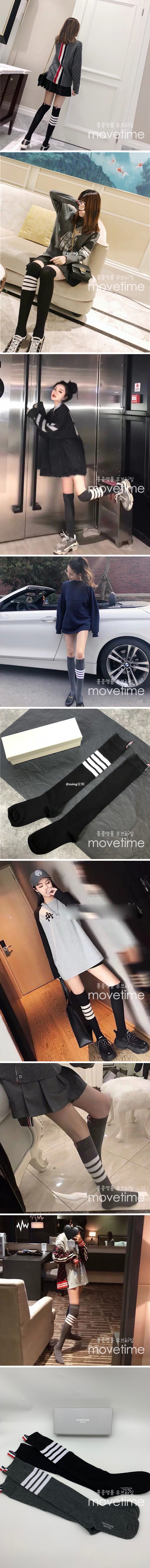 [홍콩명품.THOM BROWNE]톰브라운 22SS 선물용 여자 롱삭스 종아리 양말 2종 ET352, MAR, 홍콩명품쇼핑몰,무브타임,악세사리,잡화,생활용품