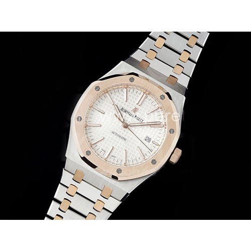 [홍콩명품시계.AUDEMARS PIGUET] 오데마피게 로얄오크 41mm 15400 실버/로즈골드 화이트 다이얼, 남자명품시계,워치,중년남자,SA,명품시계,메탈시계