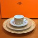 [홍콩명품.Hermes] 에르메스 22SS 선물용 모자이크 플래티넘 브레드 접시 컵 세트(4pcs), ET532, AGG, 홍콩명품쇼핑몰,무브타임,악세사리,잡화,생활용품