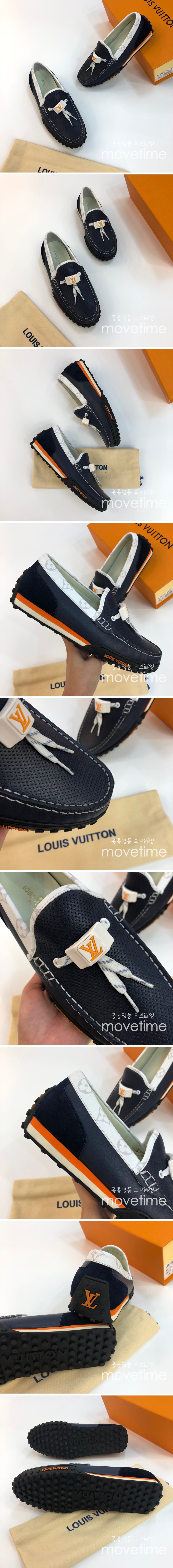 [홍콩명품.LOUIS VUITTON] 루이비통 22SS LV 모노그램 장식 로퍼(네이비), SE892, PMD, 무브타임사이트,인터넷명품쇼핑몰,남자명품,슈즈,신발