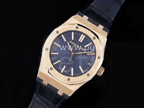 [홍콩명품시계.AUDEMARS PIGUET] 오데마피게 로얄오크 41mm 15500 로즈골드 블루 다이얼, 남자명품시계,워치,중년남자,SA,명품시계,가죽밴드