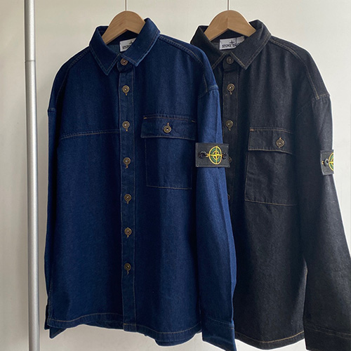 [홍콩명품.Stone Island] 스톤아일랜드 23SS 로고 데님 남방 셔츠 (2컬러), BM4796, TOP, 온라인명품쇼핑몰,의류,무브타임사이트,인터넷쇼핑몰,해외직구