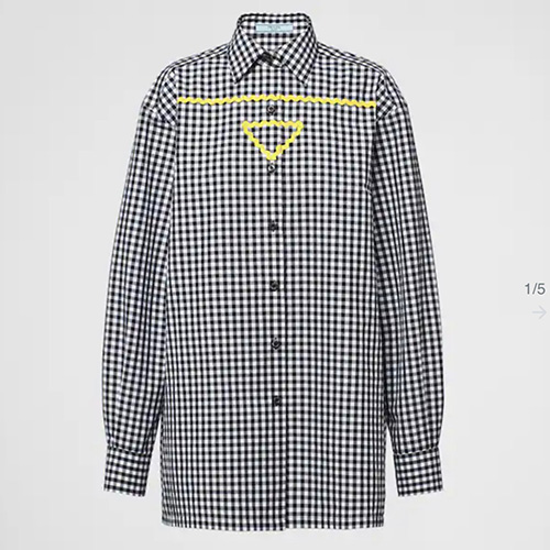 [홍콩명품,PRADA] 프라다 23SS 체크 셔츠 P448G 129G F0C5Z S 231, BM5536, ST, 온라인명품쇼핑몰,의류,무브타임사이트,인터넷쇼핑몰,해외직구