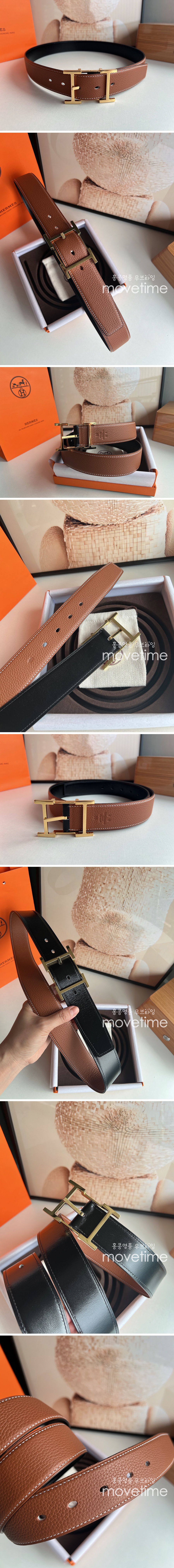 [홍콩명품.Hermes] 에르메스 23SS 로고 리버서블 가죽 벨트 38MM (브라운), BT678, 3.8cm, BRB, 명품레플리카,명품쇼핑몰,의류,무브타임사이트,인터넷쇼핑몰,남자명품,해외직구