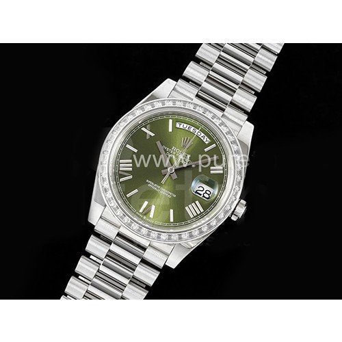 [홍콩명품시계.ROLEX] 롤렉스 데이데이트 40mm 다이아몬드 베젤 그린 다이얼, 명품직구,구매대행,럭셔리,남자명품시계,워치,중년남자