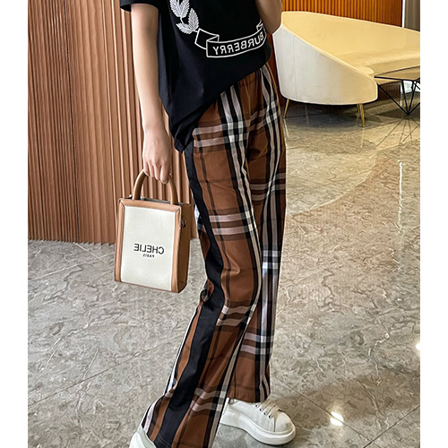 [홍콩명품.Burberry] 버버리 23SS 빈티지 체크 자카드 와이드 팬츠 8061299, BM5949, BR, 홍콩명품쇼핑몰,인터넷명품,온라인명품사이트,여자명품,해외직구