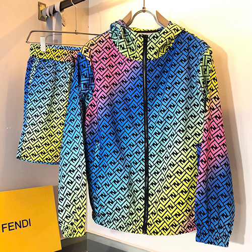 [홍콩명품,FENDI] 펜디 23SS FF패턴 후드 집업 자켓 반바지 상하의 세트, BM6194, TOP, 홍콩명품쇼핑몰,인터넷명품,온라인명품사이트,여자명품,해외직구