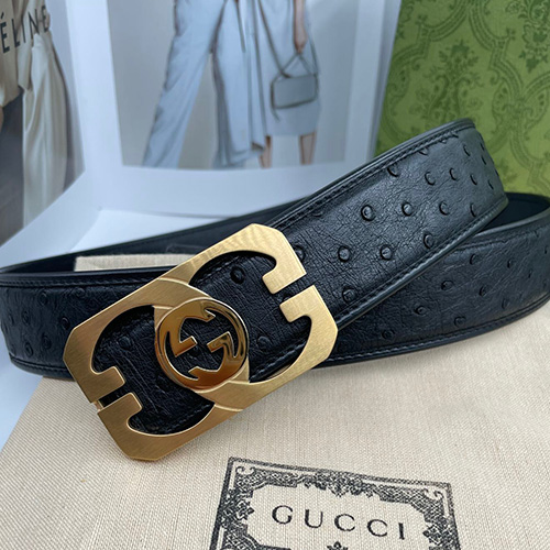 [홍콩명품.Gucci] 구찌 23SS 더블 GG 버클 타조가죽 벨트 (2컬러), BT761, 3.8cm, BE, 명품레플리카,명품쇼핑몰,의류,무브타임사이트,인터넷쇼핑몰,남자명품,해외직구