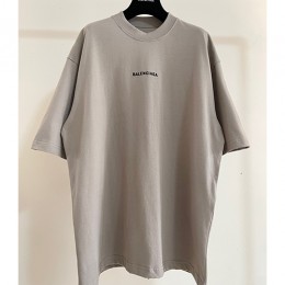 [홍콩명품.BALENCIAGA] 발렌시아가 23SS 로고 프린트 빈티지 반팔 티셔츠 (그레이), BM7873, VT, 온라인명품쇼핑몰,남자명품의류,인터넷쇼핑몰,해외직구