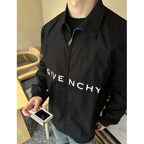 [홍콩명품.GIVENCHY] 지방시 23SS 로고 프린트 Archetype 집업 셔츠 자켓, BM8390, KB, 온라인명품쇼핑몰,남자명품의류,인터넷쇼핑몰,해외직구