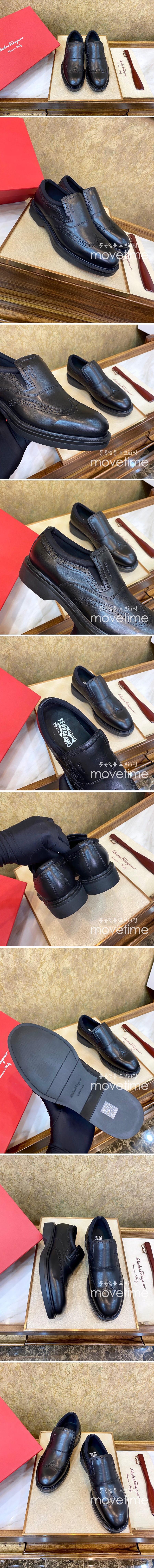 [홍콩명품.FERRAGAMO] 페레가모 23SS 로고 가죽 구두 (블랙), SE1994, S1, 무브타임사이트,인터넷명품쇼핑몰,남자명품,슈즈,신발