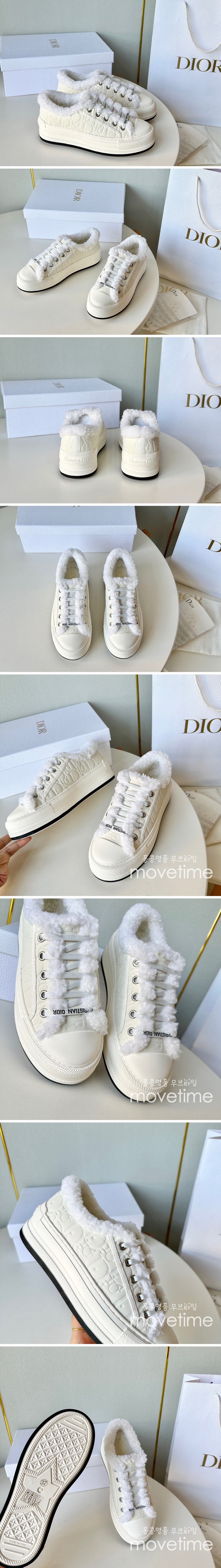 [홍콩명품,Christian Dior] 디올 23SS 로고 패턴 여성 시어링 단화 스니커즈, SE2235, ALW, 홍콩명품쇼핑몰,무브타임,악세사리,잡화,생활용품