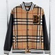 [홍콩명품.Burberry] 버버리 23SS 체크 바시티 봄버자켓 다크버치브라운 8048691, BM10667, JU, 홍콩명품의류,구매대행,온라인명품