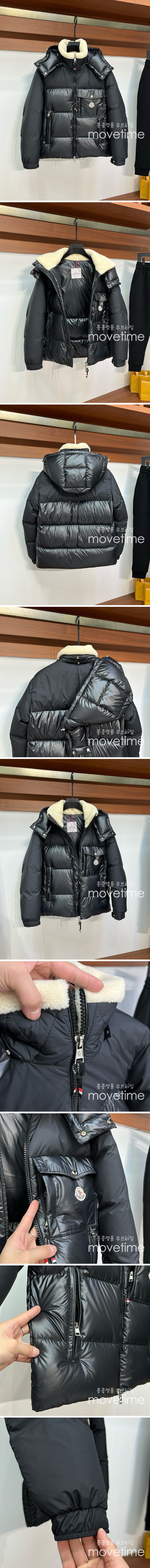 [홍콩명품.MONCLER] 몽클레어 23SS 로고 후드 구스다운 패딩 자켓 (블랙), BM11407, KSM, 홍콩명품의류,구매대행,온라인명품