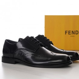 [홍콩명품,FENDI] 펜디 24SS 로고 패턴 가죽 정장 구두 (블랙), SE2406, S2, 홍콩명품쇼핑몰,무브타임,악세사리,잡화,생활용품