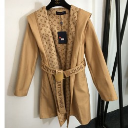 [홍콩명품.LOUIS VUITTON] 루이비통 24SS 로고 모노그램 벨티드 후드 코트 (브라운), BM11516, BR, 홍콩명품의류,구매대행,온라인명품