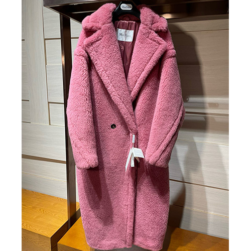 [홍콩명품.Max Mara] 막스마라 24SS 로고 여성 밍크 롱코트 자켓 (핑크), BM11902, PG