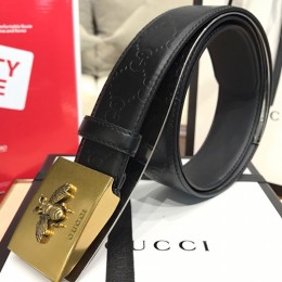 [홍콩명품.Gucci] 구찌 24SS 로고 BEE 골드버클 가죽 벨트, BT1102, 4.0cm, BRB, 명품레플리카,인터넷쇼핑몰,남자명품,해외직구